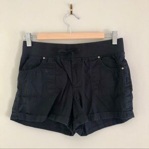 Girls Arizona Jean Co. Black Cuffed Cotton Shorts